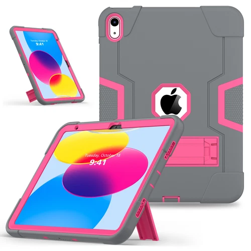 For iPad 9th 8th 7th Gen 10.2 Shockproof Heavy Duty Hard Rubber Cover Stand Case - Picture 54 of 122