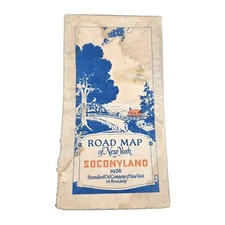 Vintage 1926 Standard Oil- New York in Soconyland Road Map