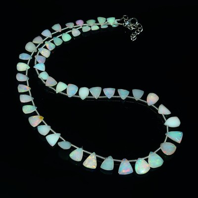Beautiful Boulder Opal Necklace Jewelry sale Triangle Beads Necklace Fire opal