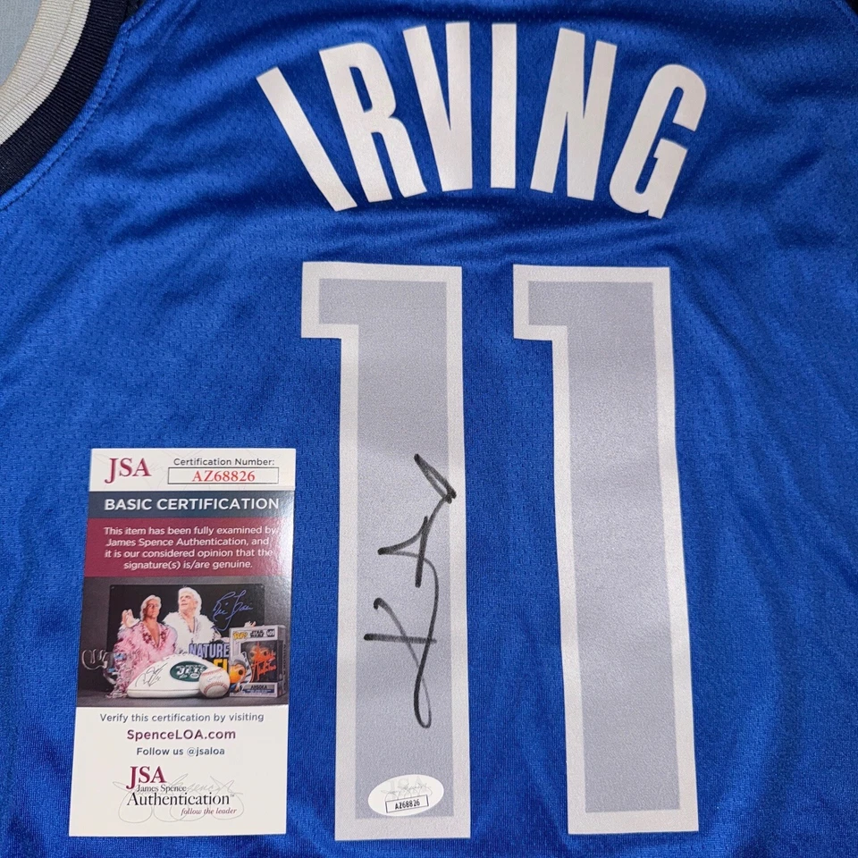 KYRIE IRVING DALLAS MAVERICKS SIGNED / AUTOGRAPHED BLUE JERSEY JSA COA!! - Image 2 of 2