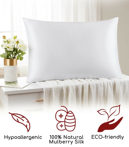 Mellanni 100% Pure Mulberry Silk Pillowcase for Hair w/ Zipper 19mm in Gift Box - Picture 2 of 118