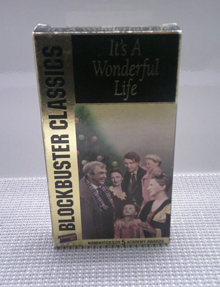 It's A Wonderful Life Blockbuster Video Classics, VHS 1992, Used. - Image 2 of 4