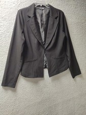 Fashion Nova Jacket Womens Large Black Lined Blazer 