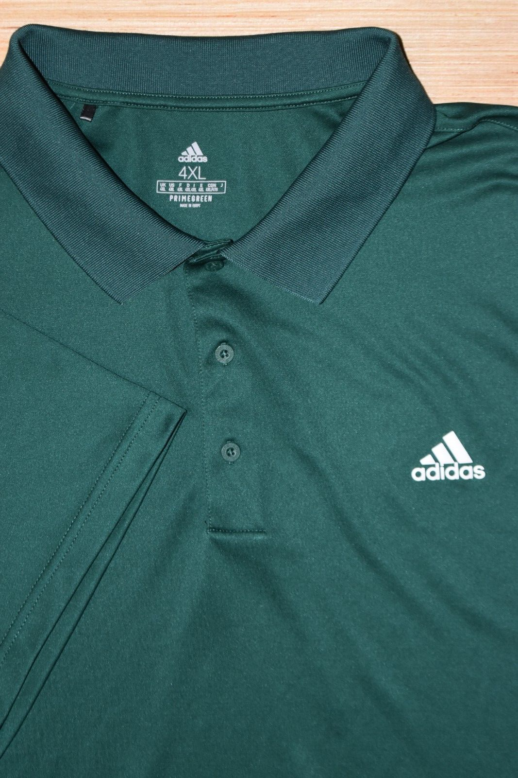 MEN\u0026#039;S ADIDAS Performance PRIMEGREEN UPF 50 Short Sleeve Polo Shirt  Size 4XL | eBay