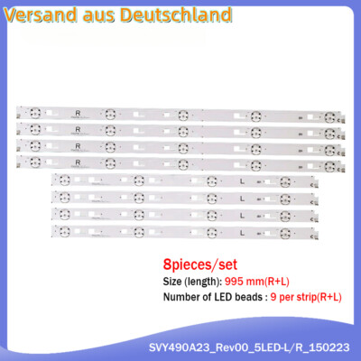 LED-Streifen für Sony JDE 49'' CSP DRT RIGHT KD-49X8005C KD-49X8000C KD-49XD7005