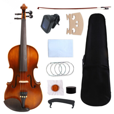 4 String Acoustic Violin Handmade 1/2 Violin For Student Beginners with case bow