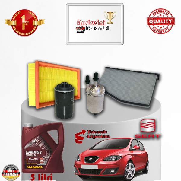 Inspektionskit Filter + ÖL Seat Altea 2.0 Tfsi 155KW 211CV Von 2013->-image