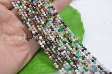 Wholesale 2/3mm Faceted Mixed Color Multi-class Gemstone Round Loose Beads 15"