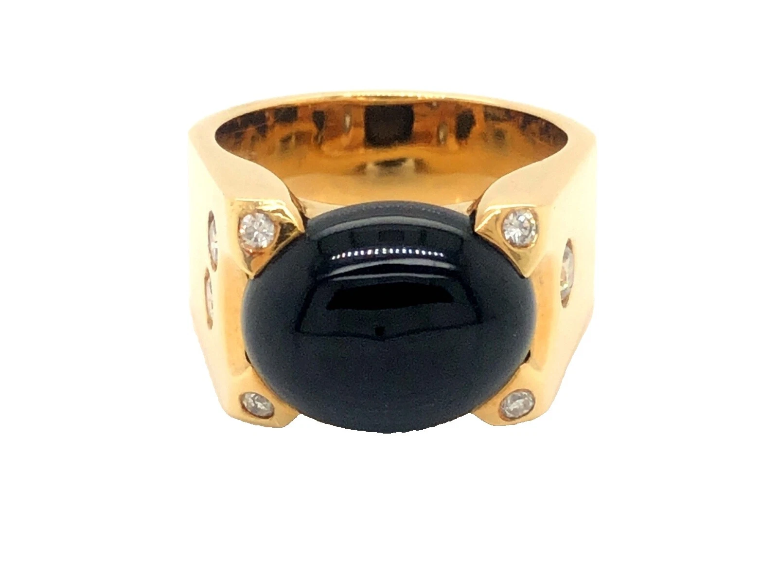 Anéis masculinos de jade preta