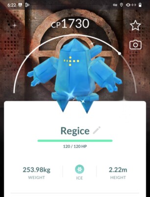 Shiny Regice Special Background 2025 - MlNl P T C - Read Description