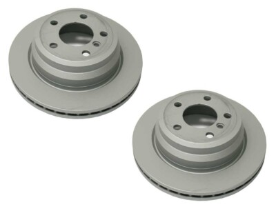 Pair Set of 2 Rear Zimmermann Brake Disc Rotors For BMW F30 328d xDrive '14-'18