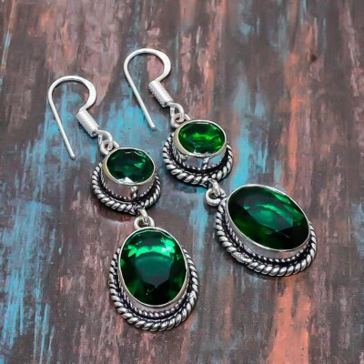 Chrome Diopside Gemstone Handmade 925 Sterling Silver  display picture 1