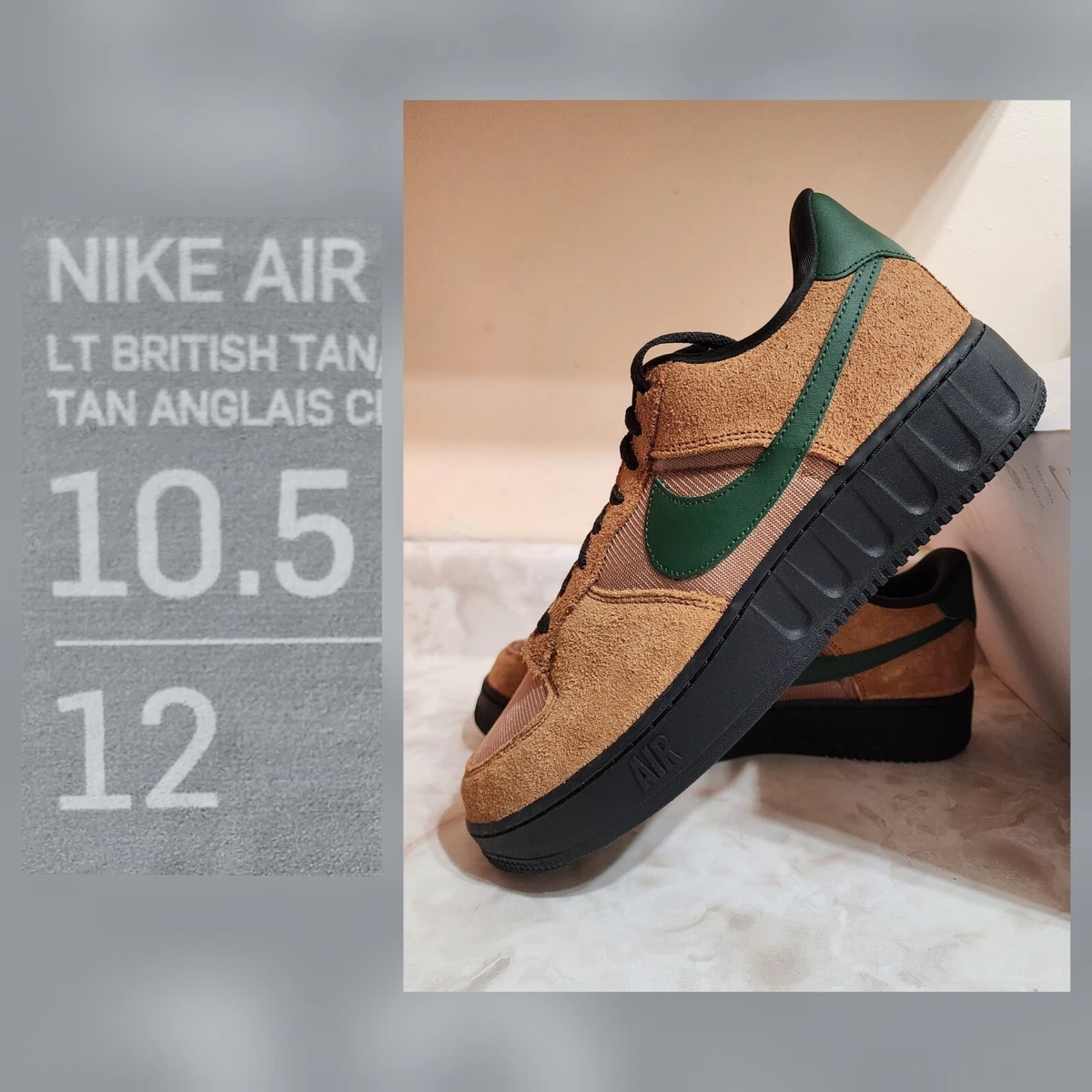 Nike Air Force 1 Low Unity Beef & Broccoli Brown Green Men's Sz. 10.5 FJ1533-200