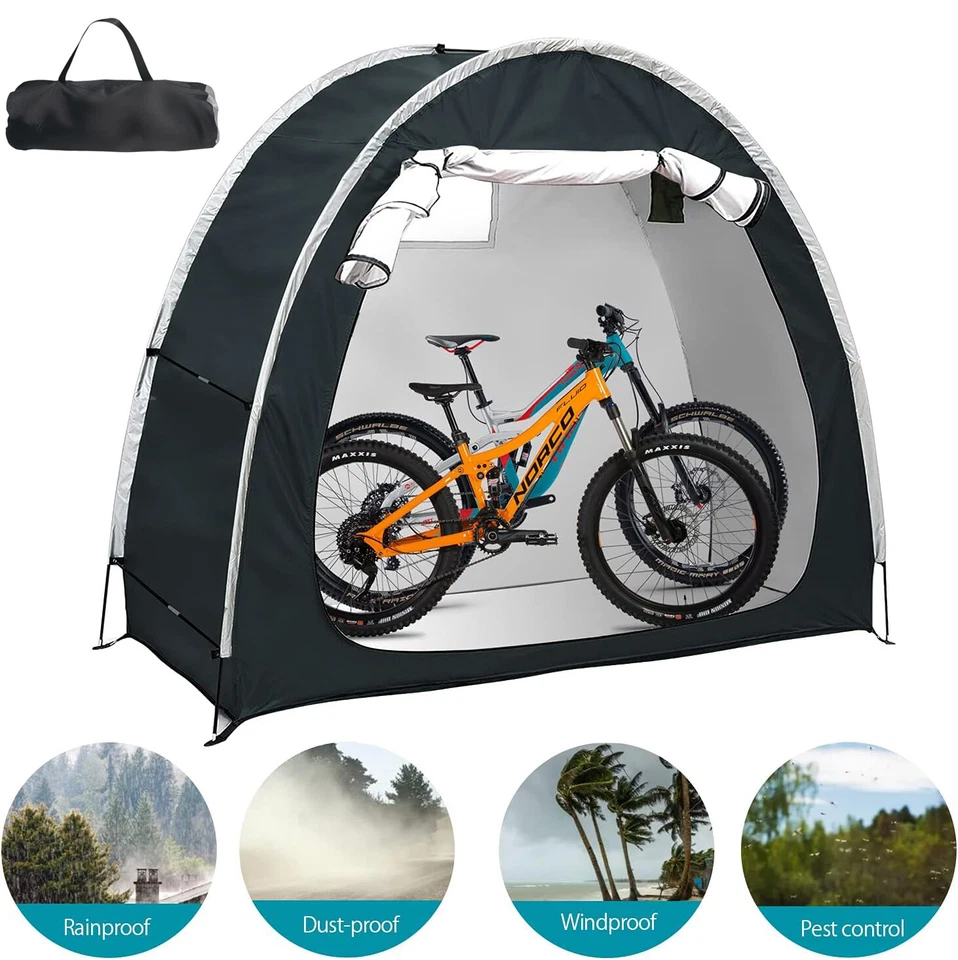 Travel Bike Storage Shed Tent Outdoor Portable Bicycle Storage for 2-4 Bikes NEW - Image 2 of 4