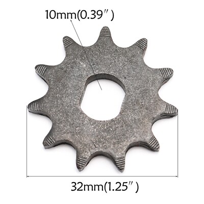 2 Pignons Moteur Scooter électrique 11 Dents 25H - Trou Intérieur Type D, Métal - Pour Chaîne 25H, Remplacement