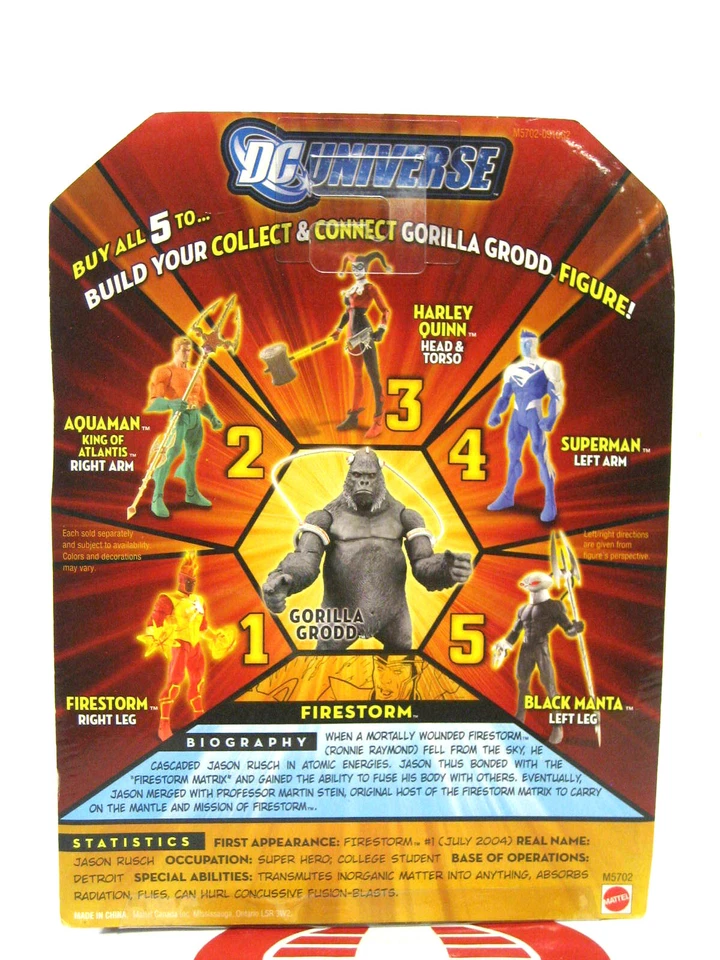 Figura DC Universe Classics Firestorm Jason BAF Gorilla Grodd parte nueva en caja Mattel  Foto 2 de 2