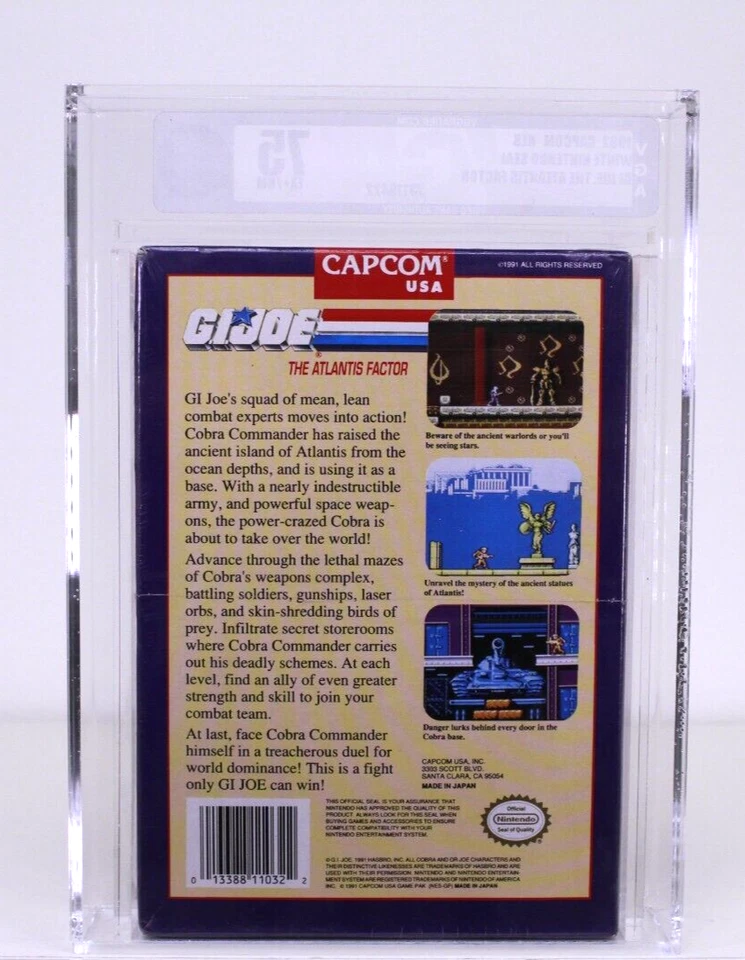 GI G.I. Joe The Atlantis Factor New Nintendo NES 1992 Factory Seal VGA Grade 75 - Image 2 of 2