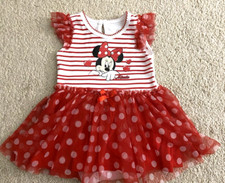 Disney Baby Minnie Mouse Baby Girls Romper Tulle Overlay Size 12 Months