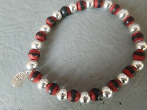 Bracelet En Argent Massif Avec Perles Bleues Clio Blue - Superbe, Occasion, Bijou Fantaisie