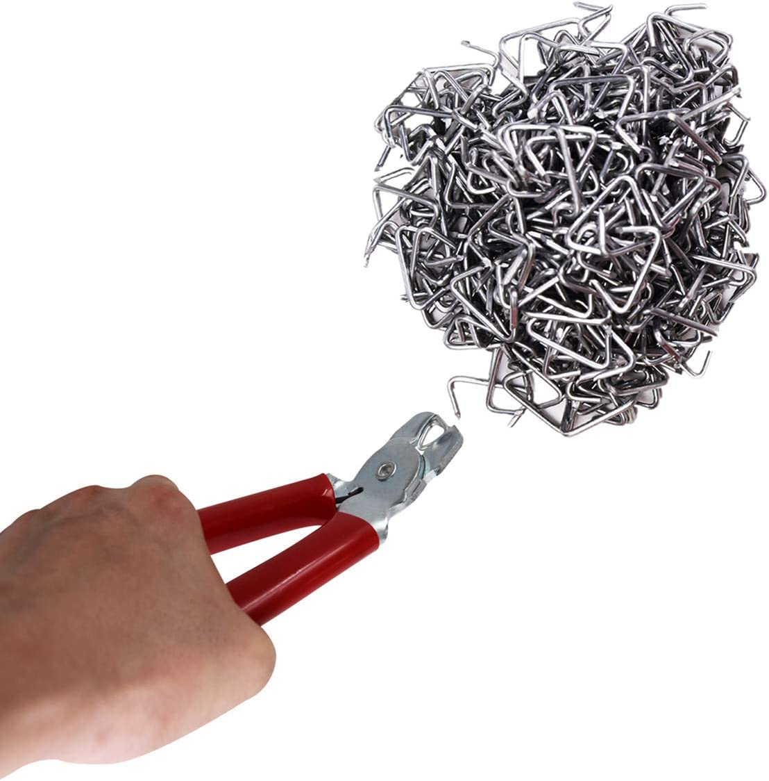 NIDAYE – Juego De Alicates Para Anillos De Cerdo, 200 Unidades Galvanizados Kit De Instalacion De Tapiceria Para Bungeecables De Choque Jaulas De