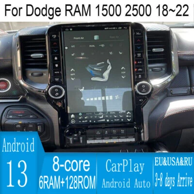 13.6" Android Navigation Car Gps Stereo For Dodge Ram 1500 2500 18~22 6+128g