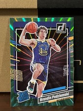2023-24 Panini Donruss Brandin Podziemski Rated Rookie Green Lazer #249