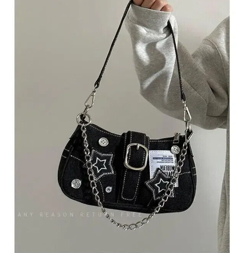 Handbags y2k Purse with Stars Tote Purses Small Shoulder Bags Carry on