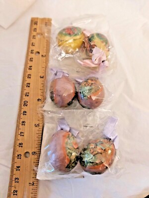 Cottontale Collection Easter Village Mini hanging egg ornament Date1997 Set of 3