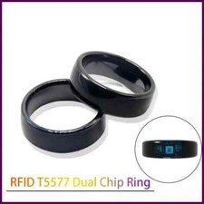 Multi-Size RFID Smart Rewritable Black Ring 125KHz T5577 EM4305 Clone Chip Tag