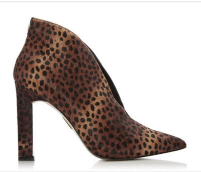 NEW MODA IN PELLE Weldi Boots Heels Mini Leopard Print Pony