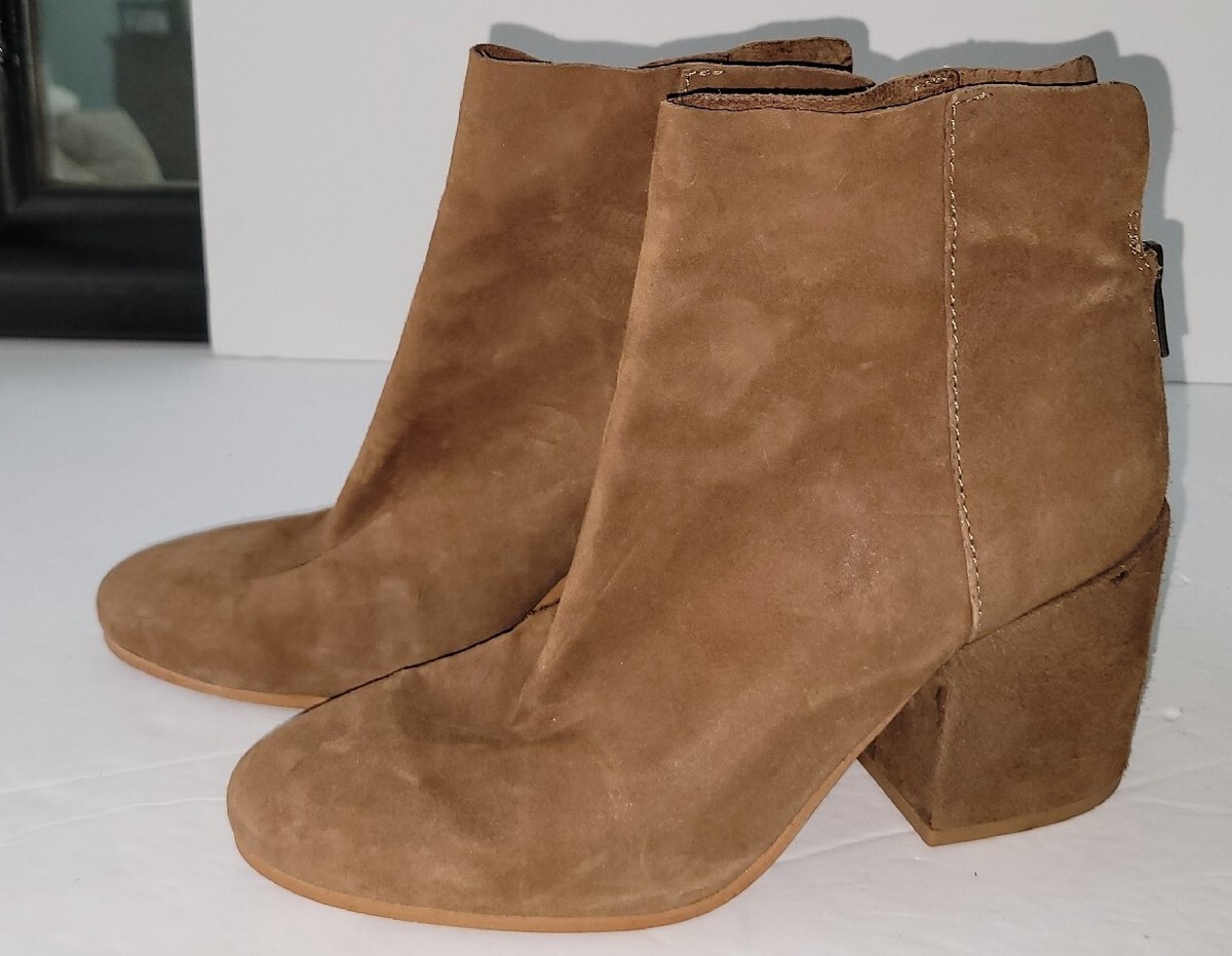 Lucky Brand Brown Suede Boots Lucky Brand Womens Size 6.5 M Brown Suede Zip Ankle Fashion  main image 3