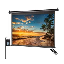 Motorized Projector Screen 100 inch 16:9 HD Diagonal Indoor and Outdoor Movie...