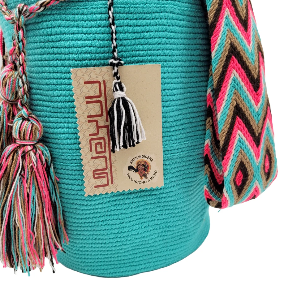 NWT 🇨🇴 Colombian Large Handmade Wayuu Mochila Bag Solid Casual Top Quality - Image 3 of 4