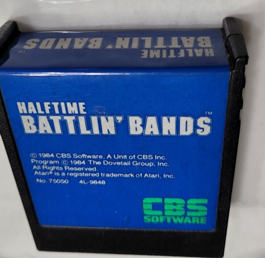 Battlin Basic HALFTIME BATTLIN BANDS Atari 400/800/XL/XE cartridge Battling tested ...