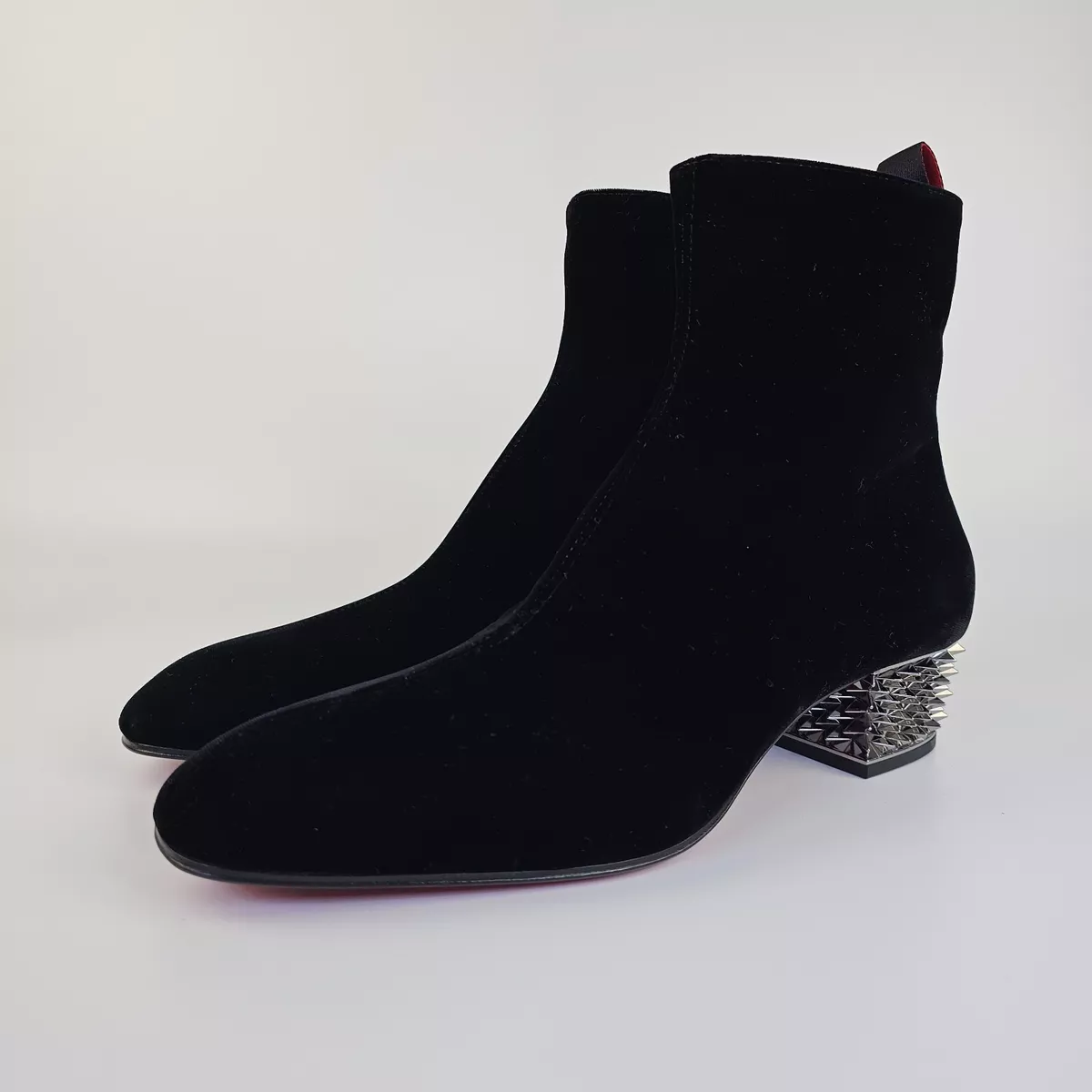 Louboutin velvet best sale boots