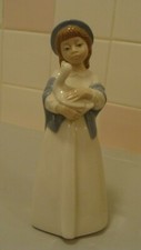 NADAL Spanish Porcelain Girl Holding Duck Figurine 