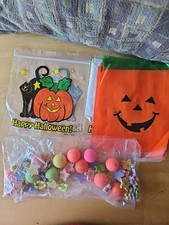Lot Of Halloween Trick Or Treat Bags And Toys