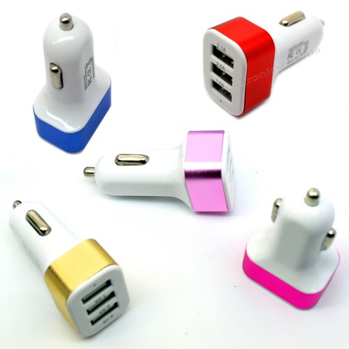 USB Car Charger 3 Port USB Adapter for Samsung Galaxy S5 S4 S3 Note3 LG lot - Picture 6 of 6