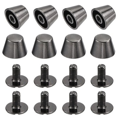 10x7mm Nietbolzen Schrauben Hohlrücken Bolzen Spitze für dunkles Leder 8 Stück