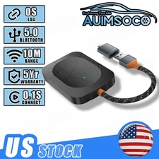 Wireless CarPlay Android Auto Adapter USB Dongle Plug & Play for US Cars 2015+