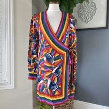 Farm Rio Tucanes Wrap Mini Dress Women’s S Multicolor S2100426 NWT