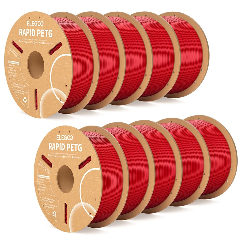 10KG ELEGOO Rapid PETG Filament 1.75mm High Speed for FDM 3D Printer