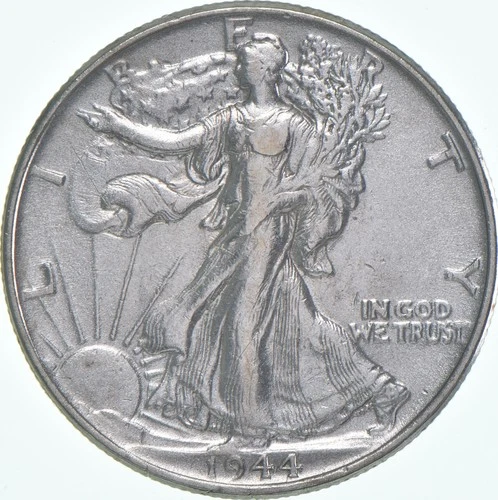 XF/AU 1944 Walking Liberty Half Dollar Polished 90% Silver *9287