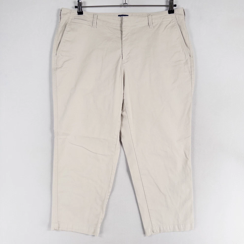 Lands' End Pants 16W Lot of 3 Beige Gray Blue Cropped Chino Stretch Casual * - Image 2 of 4