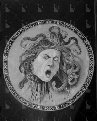 A4 Pencil Drawing - Medusa by Caravaggio - Realism Fine Art - Baroque