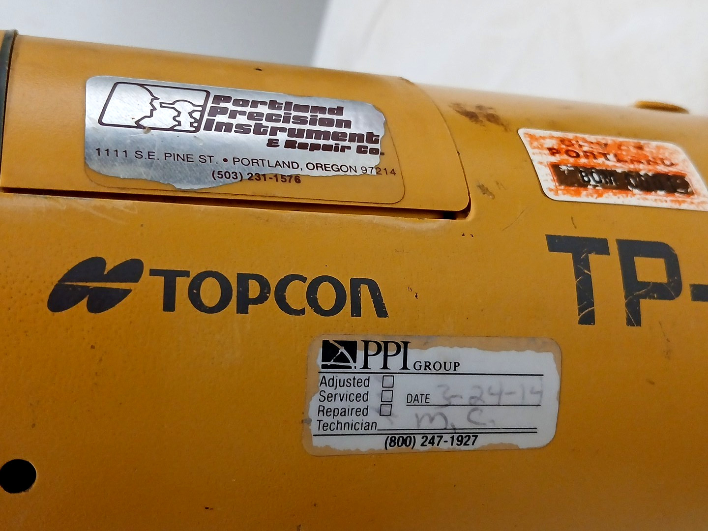 Topcon TP-L2 RED Pipe Sewer Laser W/RC-100 Remote & Case Red Beam TESTED WORKS!