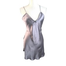 Zara Purple Open Back Spaghetti Strap Satin Whimsigoth Mini Dress Size Medium