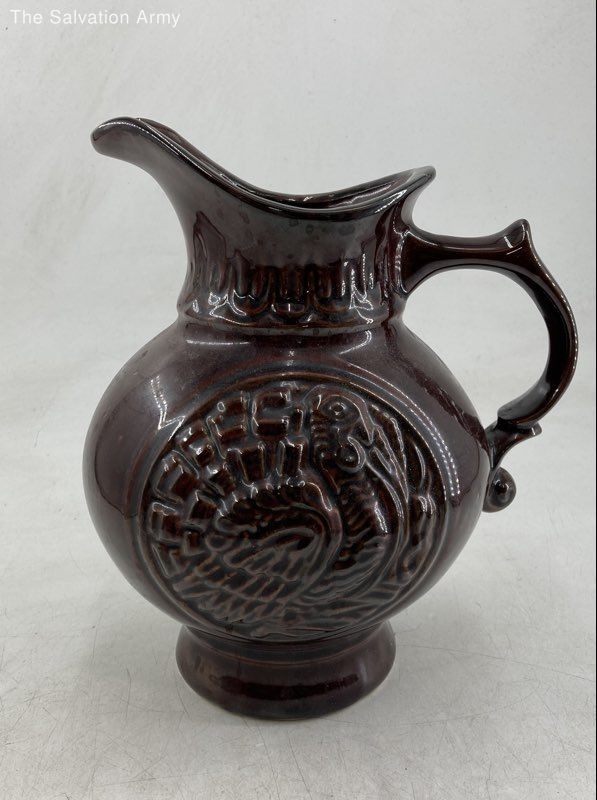 McCoy 1968 Turkey Red Ceramic Tableware Kitchenware Serving Pitcher With Handle