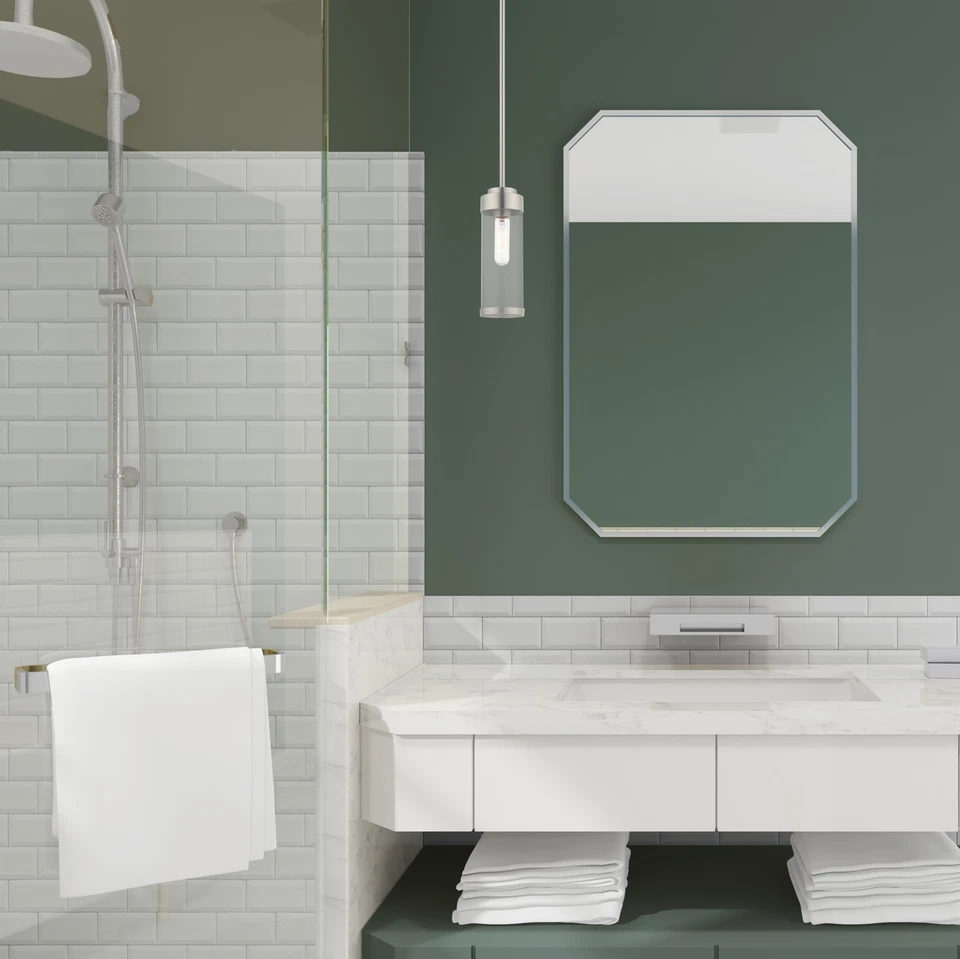 Livex Lighting 40470 Chrome Hillcrest Single Light 5"W Mini Pendant - Image 3 of 4