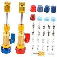 31PCS Professional AC Valve Core Removal Tool for R134A Refrigerant Systems,